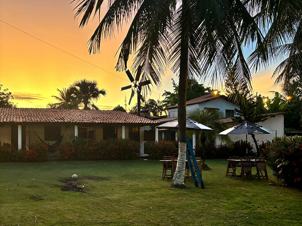 atardecer en el estacionamiento de catavento